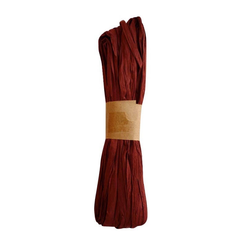 Rafia couleur bordeaux