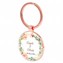 Porte-clés personnalisé en or rose pour les détails du mariage