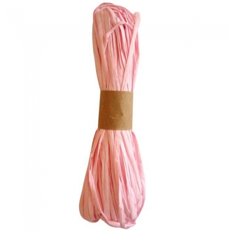 Ruban Decoratif Raphia Rose