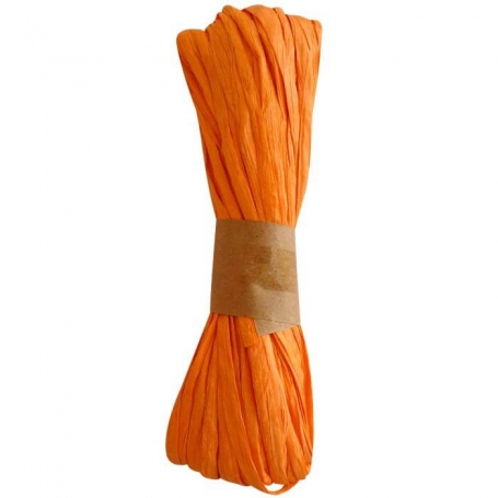 Corde en rafia orange