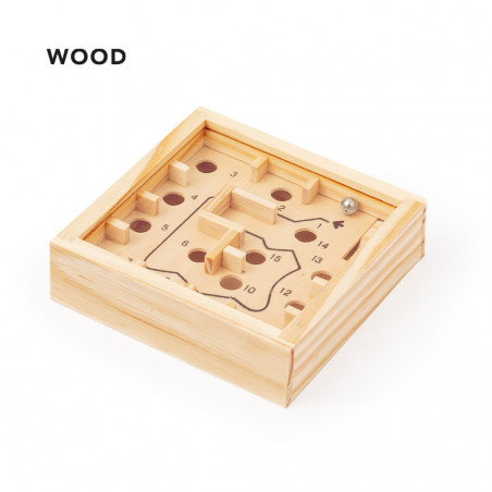 Jeu de compétence en bois avec autocollant de remerciement pour les détails