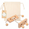Puzzle dans un sac en coton avec étiquette personnalisée pour plus de détails