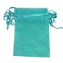 Sac en organza turquoise 7 x 10