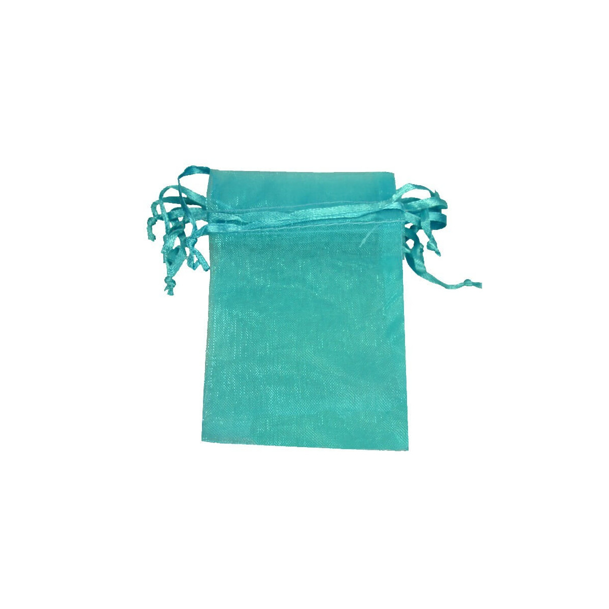 Petit sac cadeau organza pas cher bleu