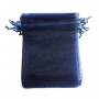 Petite pochette cadeau organza bleue