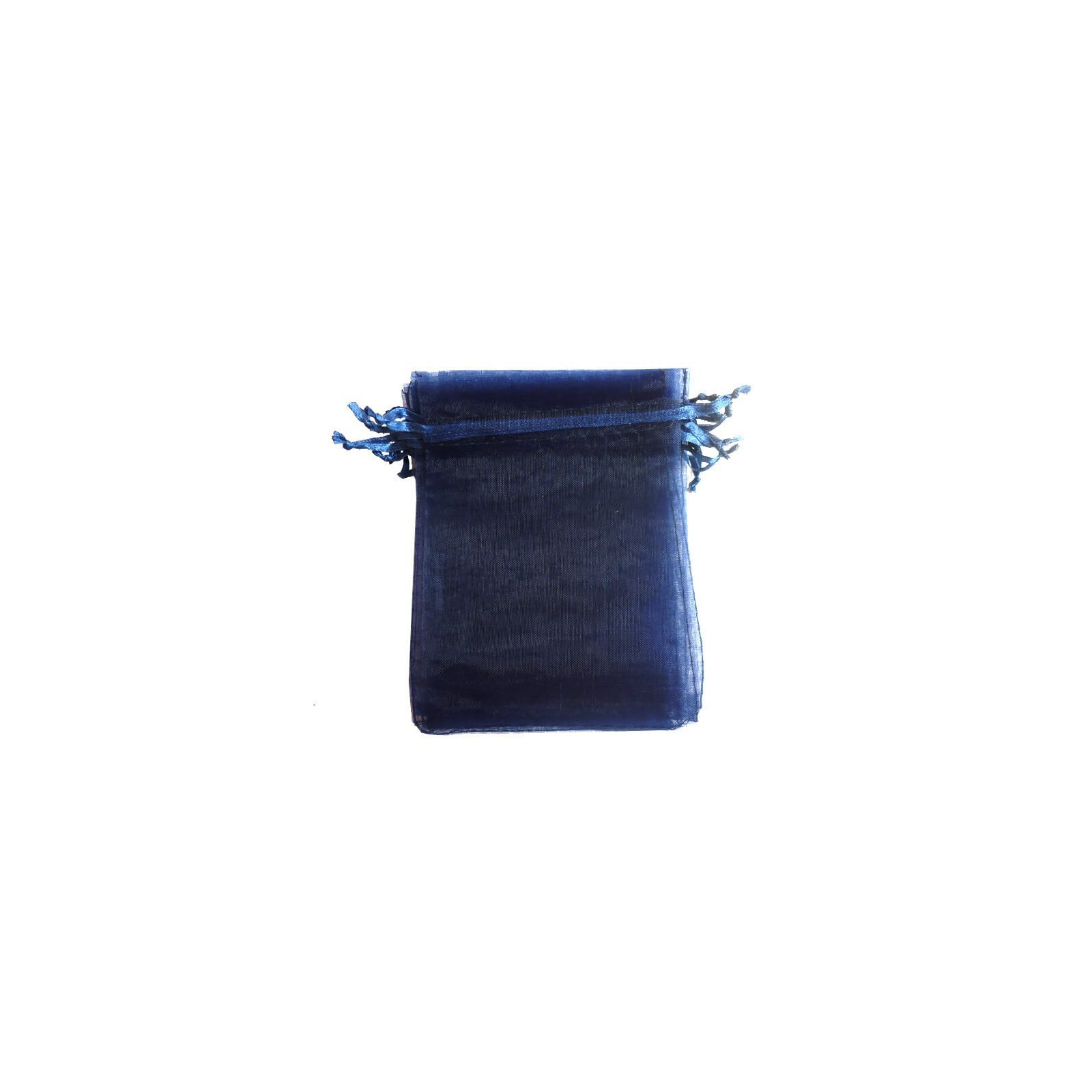 Sachet en organza bleu marine 7 x 10
