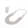 Ensemble collier boucles d'oreilles mariée