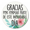 Bougie parfumée dans une boîte en métal et autocollant de remerciement pour les détails des événements