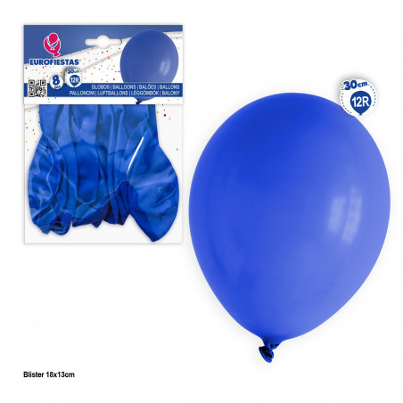 Ballons de couleur bleu marine 8 unités