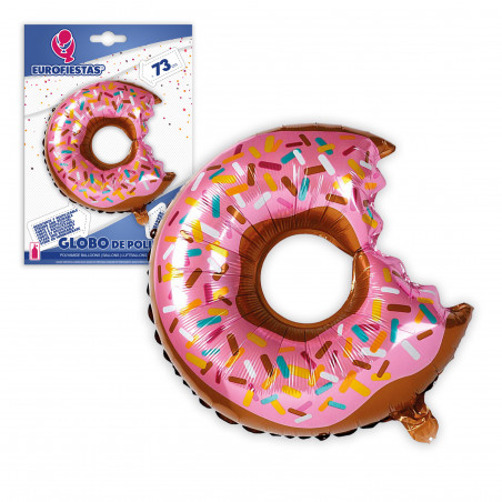 Ballon en forme de donut ou beignet en polyamide d'environ 73 cm pour décorer