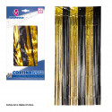 Cortine décorative à franges dorées et noires 2x1m