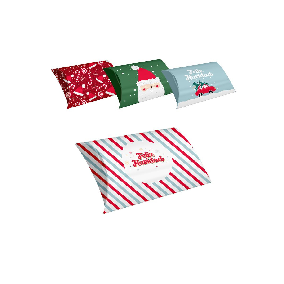 Coffrets de Noël 4 modèles différents 11,5x16cm