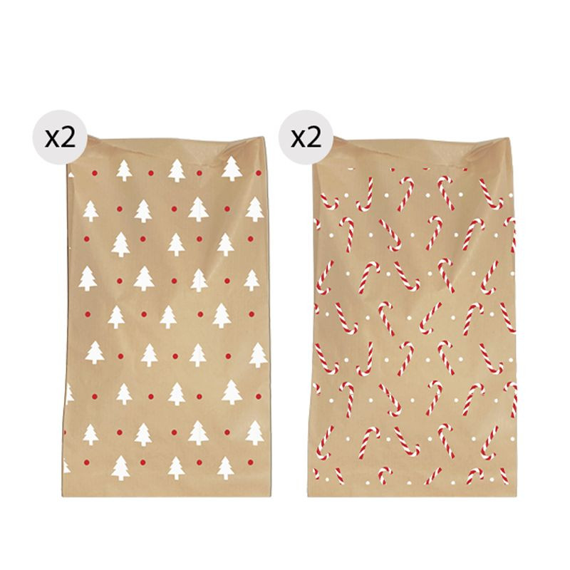 Enveloppes en papier kraft 4 unités pour Noël 20x30 minimaliste