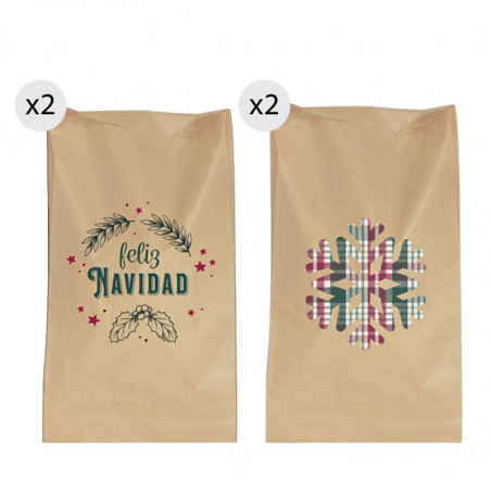 Enveloppes de Noël kraft vintage 4 unités 25x40