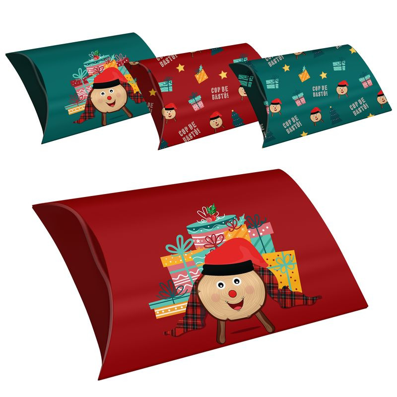 Coffrets de Noël 4 modèles Tió Nadal 16,5x23cm