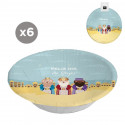Bols en carton 6 unités 17,5 cm Rois Mages Noël