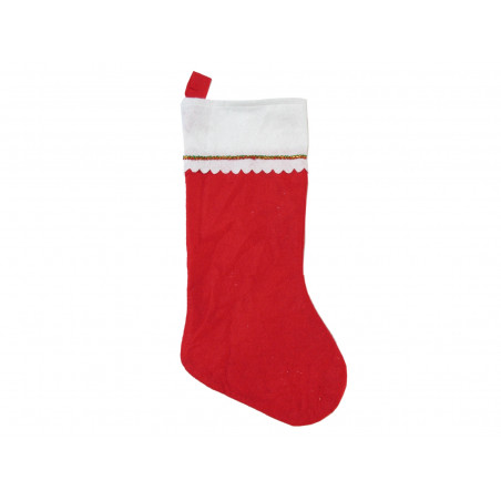 Chaussette rouge suspendue décoration Noël pour décorer