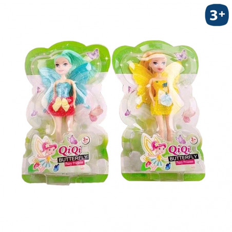 Poupée fée avec des ailes de papillon Qiqi
