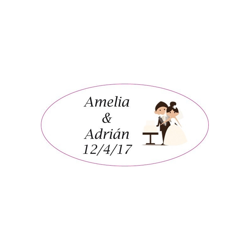 Etiquette avec Texte pour Mariage Etiquette avec Texte pour Mariage
