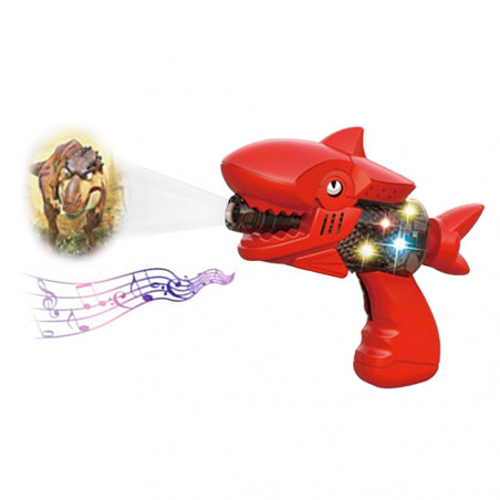 Projecteur d'images et de musique en forme de pistolet requin