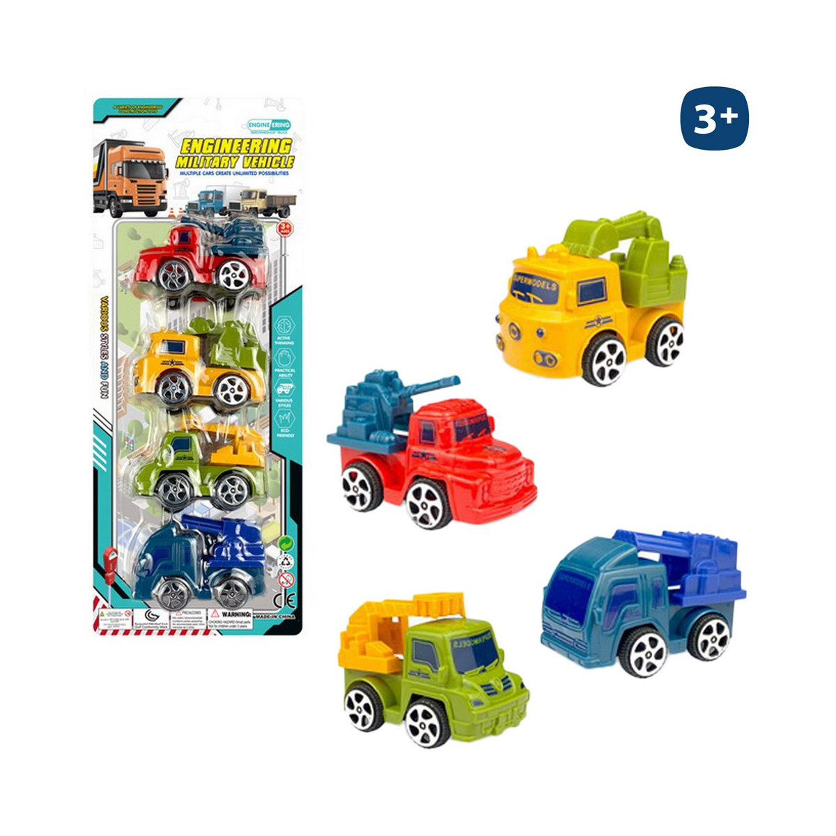 Camions militaires jouets set de 4