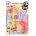 Jouets mini animaux de compagnie avec instruments de vétérinaire pour jouer
