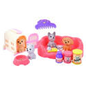 Jouets mini animaux de compagnie avec instruments de vétérinaire pour jouer