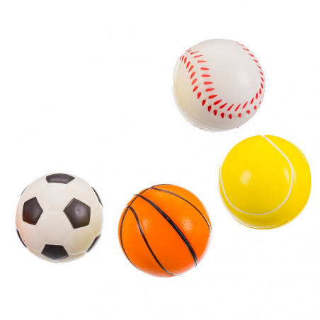 Balle en mousse style sport pour jouer ou anti-stress