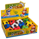 Balle en mousse design football couleurs 10cm. pour jouer