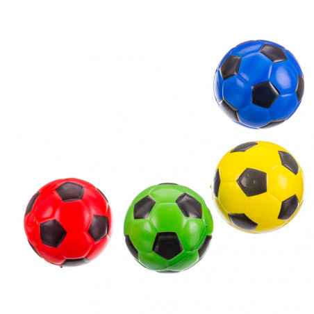 Balle en mousse design football couleurs 10cm. pour jouer