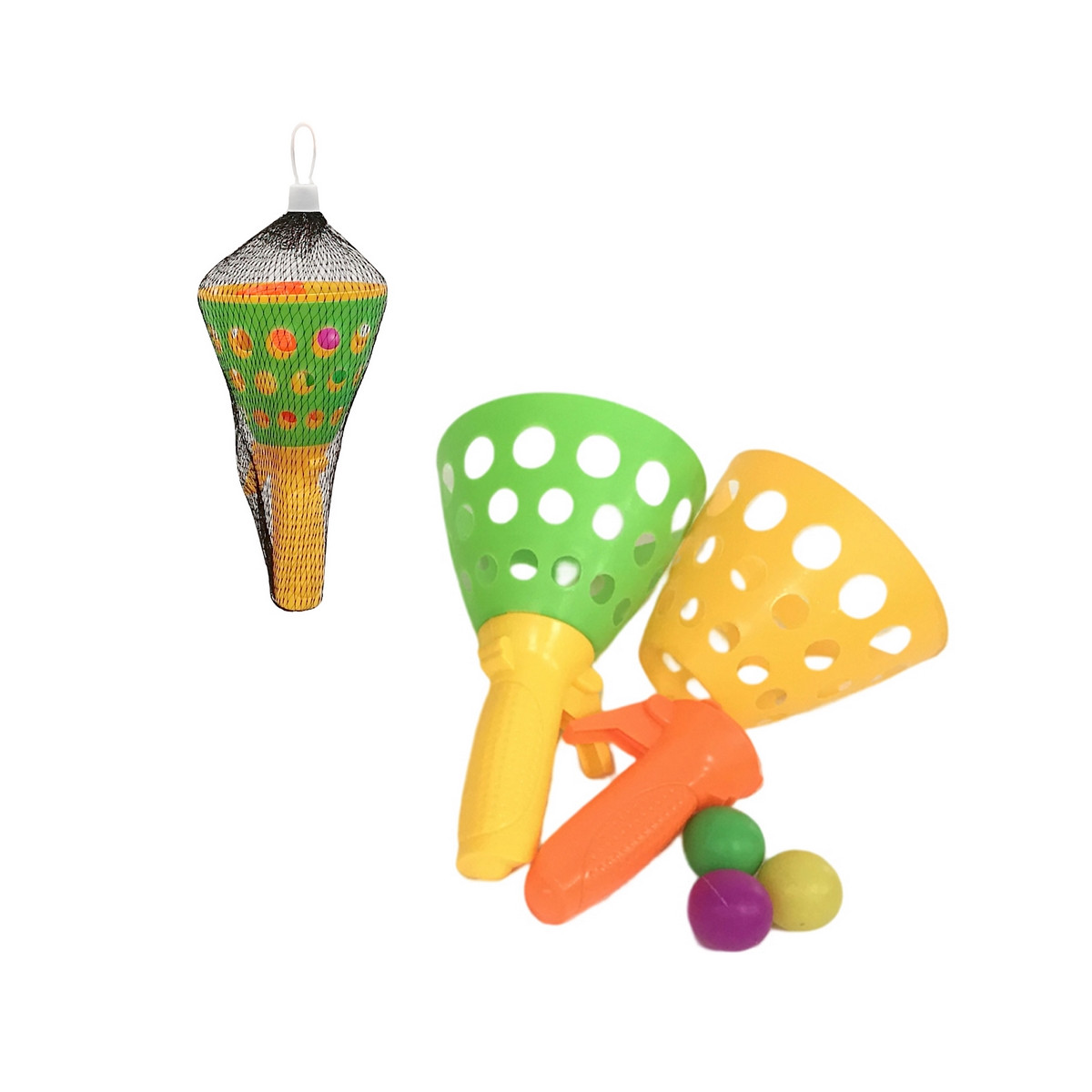 Jeu de lancer de balles en forme de panier