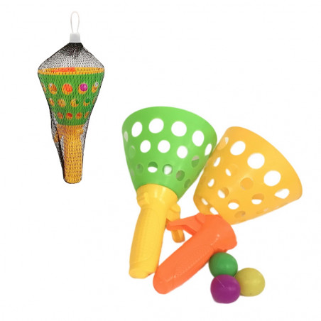 Jeu de lancer de balles en forme de panier