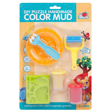 Pâte à modeler 2 pots avec accessoires pour jouer