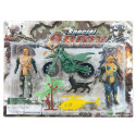 Figurines militaires 2 unités de soldats avec moto et accessoires pour jouer