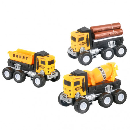 Camion de jouet de construction avec 6 roues méga friction