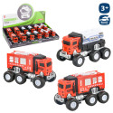 Camion de pompier jouet avec 6 méga roues à friction
