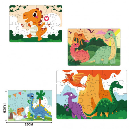 Puzzle de 24 pièces dinosaures enfantin