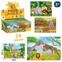 Puzzle de 24 pièces animaux sauvages jungle enfant