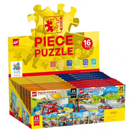 Puzzle de 24 pièces pompiers pour enfant à offrir