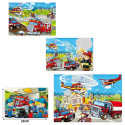 Puzzle de 24 pièces pompiers pour enfant à offrir