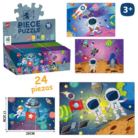 Puzzle de 24 pièces espace astronautes pour enfants à offrir