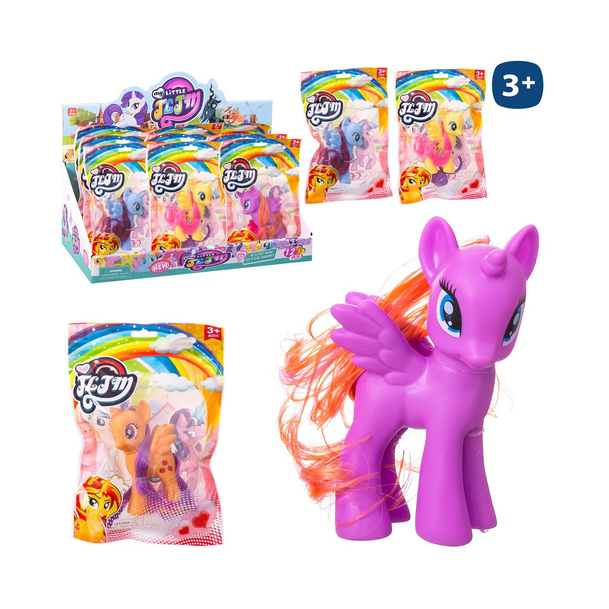 Poney licorne avec ailes à jouer et à offrir