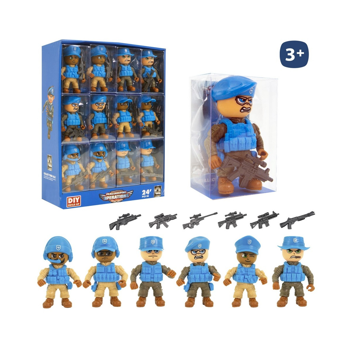 Figurine articulée de policier SWAT en jouet avec accessoires
