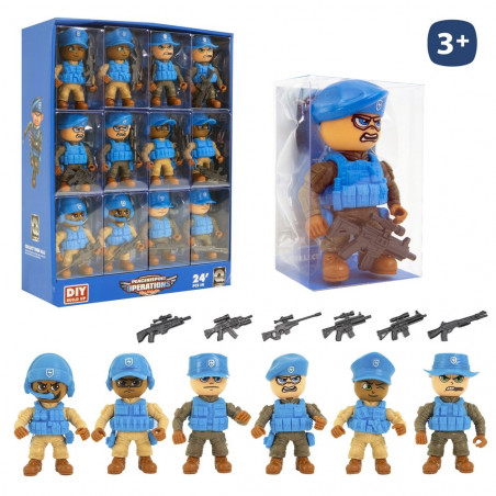 Figurine articulée de policier SWAT en jouet avec accessoires