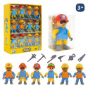 Ouvrier de jouet figurine articulée travaux publics avec accessoires