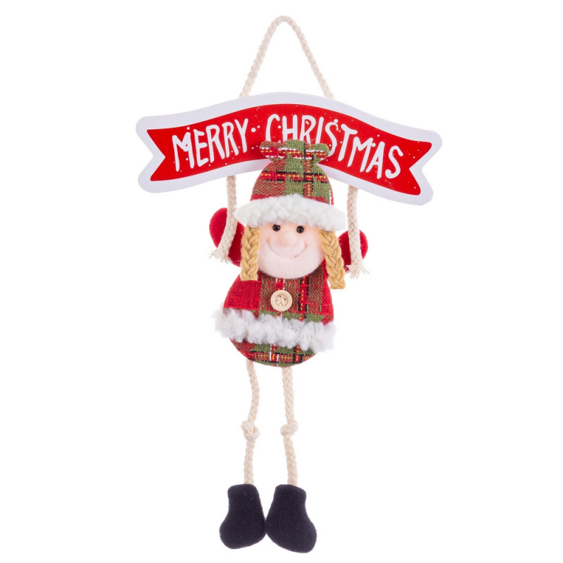 Poupées de Noël en tissu à suspendre