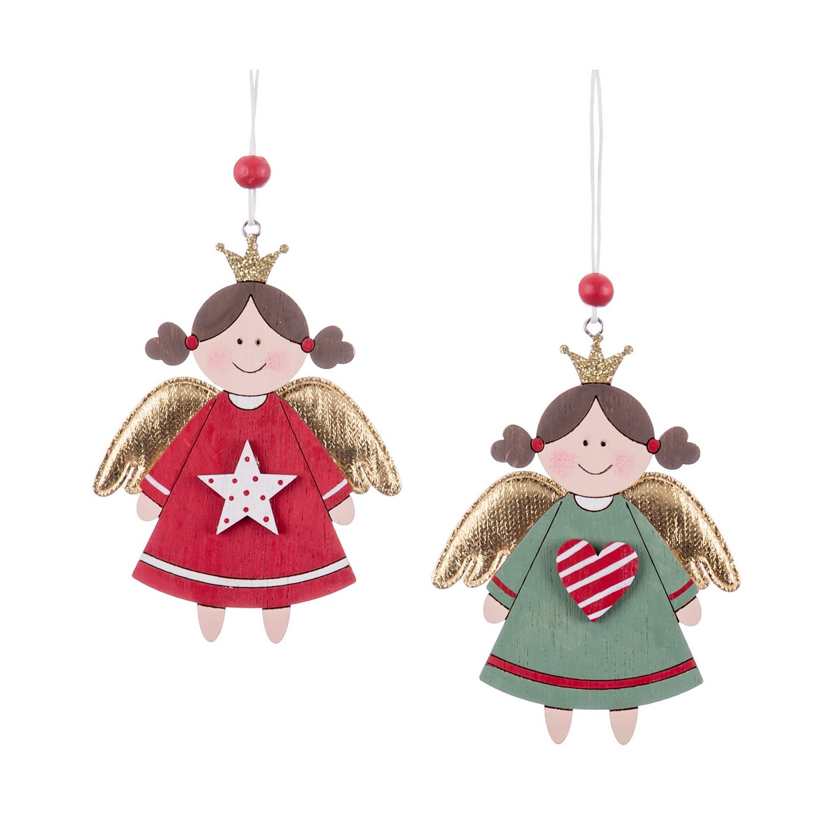 Décorations Anges en bois pour décoration de Noël
