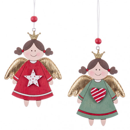 Décorations Anges en bois pour décoration de Noël