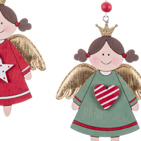 Décorations Anges en bois pour décoration de Noël