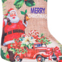 Chaussette Noël rustique Père Noël